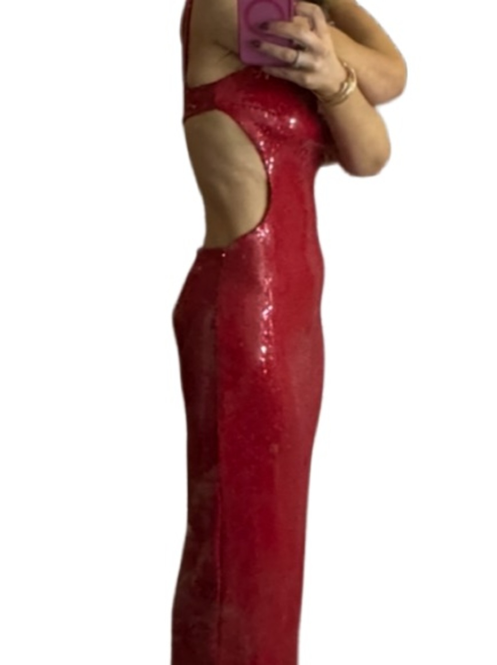 Meshki Red Sequin Maxi Dress - Picture 2 of 4